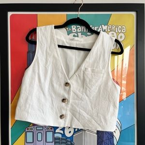 Oak + Fort Suit Vest (Cream)